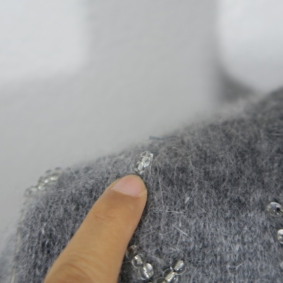 Vintage Sweater Womens Lambswool Angora Holiday Christmas Snowflake Tunic Size S - Picture 4 of 13